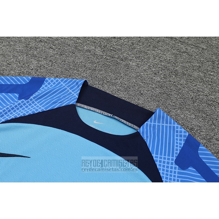 Chandal del Barcelona Manga Corta 2022-2023 Azul - Pantalon Corto